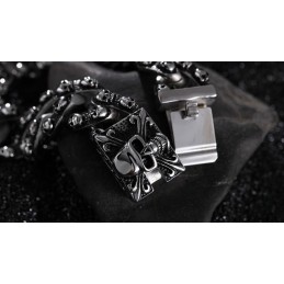 Cooles Retro-Totenkopf-Armband Aus Titan Für Herren, Rock-Chic, Geisterkopf-Armband, Tide-Accessoires Für Herren