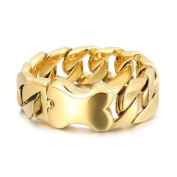 Neues Herrenarmband Mit Kubanischer Kette Und Coolem Knocheneinsatz