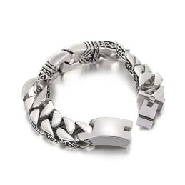 Retro Chic Wind Muster Portrait Casting Muster Rand Titan Armband Für Männer