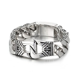 Retro Chic Wind Muster Portrait Casting Muster Rand Titan Armband Für Männer