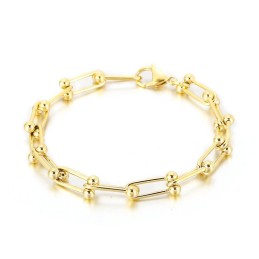 Titanarmband Mit Hufeisenschnalle Für Herren Und Damen, U-Förmiges Schnallenarmband