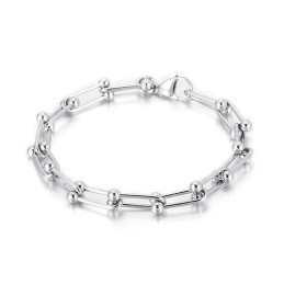 Titanarmband Mit Hufeisenschnalle Für Herren Und Damen, U-Förmiges Schnallenarmband