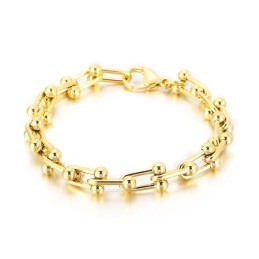 Titanarmband Mit Hufeisenschnalle Für Herren Und Damen, U-Förmiges Schnallenarmband