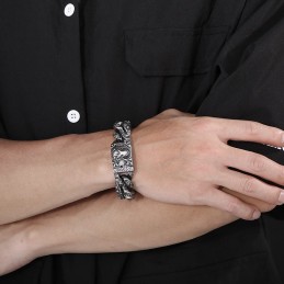 Vintage Cooles Löwenkopf Titan Armband Für Männer
