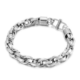 Ovales Twist-Kettenarmband Aus Titan Für Herren