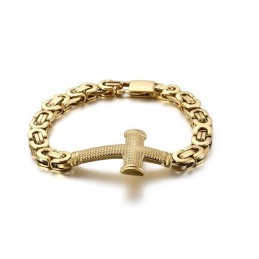 Beliebte Fashion Street Cross Back Chain Titan Herrenarmband