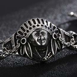 Neu Casting Schmuck Retro Cool Chef Muster Titan Herren Armband