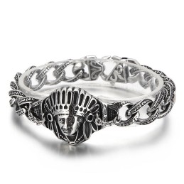 Neu Casting Schmuck Retro Cool Chef Muster Titan Herren Armband