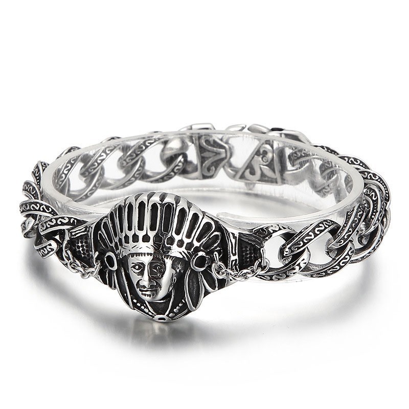 Neu Casting Schmuck Retro Cool Chef Muster Titan Herren Armband Neu Casting Schmuck Retro Cool Chef Muster Titan Herren Armband