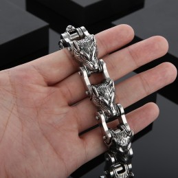 Animal Series Tide Hand Schmuck Fashion Rock Hip-Hop Street Wolf Head Biker Titan Herrenarmband