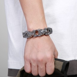 Animal Series Tide Hand Schmuck Fashion Rock Hip-Hop Street Wolf Head Biker Titan Herrenarmband