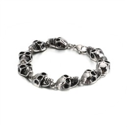 Übertrieben Cooles Totenkopf-Titanarmband Für Männer