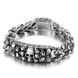Vintage Cool Rock Skull Titan Armband Für Männer