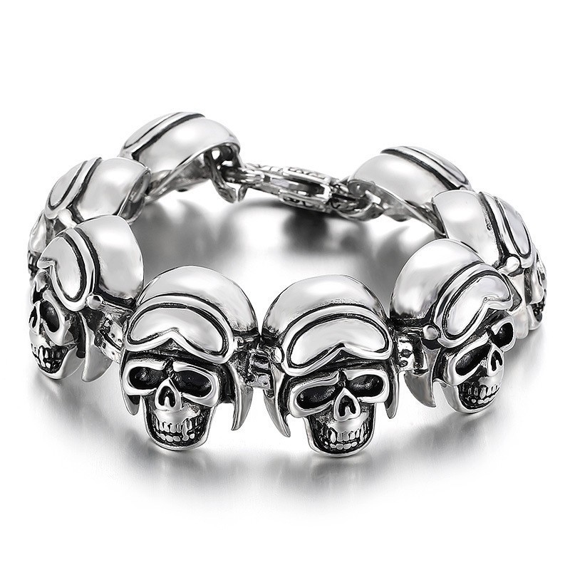 Vintage Cool Rock Skull Titan Armband Für Männer Vintage Cool Rock Skull Titan Armband Für Männer