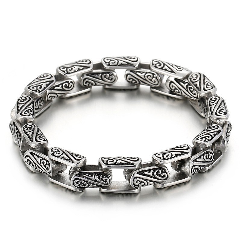 Beliebtes Titanarmband-Zubehör Mit Blumenmuster Zum Versenden Von Geschenken Für Den Freund Beliebtes Titanarmband-Zubehör Mit Blumenmuster Zum Versenden Von Geschenken Für Den Freund