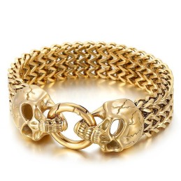 Schickes Hipster-Armband Aus Titan Mit Totenkopfmotiv
