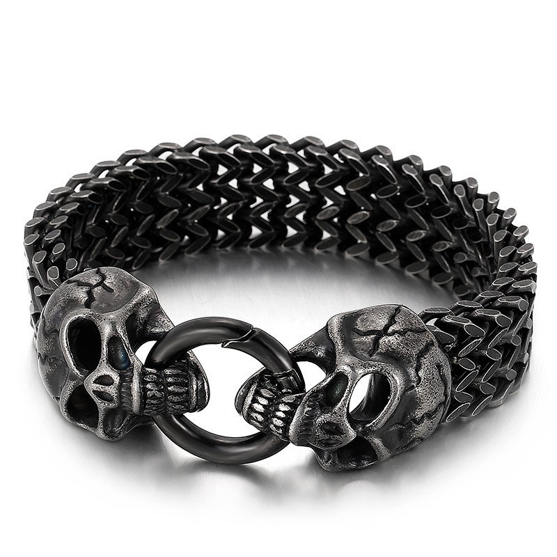 Schickes, Trendiges Titan-Totenkopfarmband Zu Verkaufen Schickes, Trendiges Titan-Totenkopfarmband Zu Verkaufen