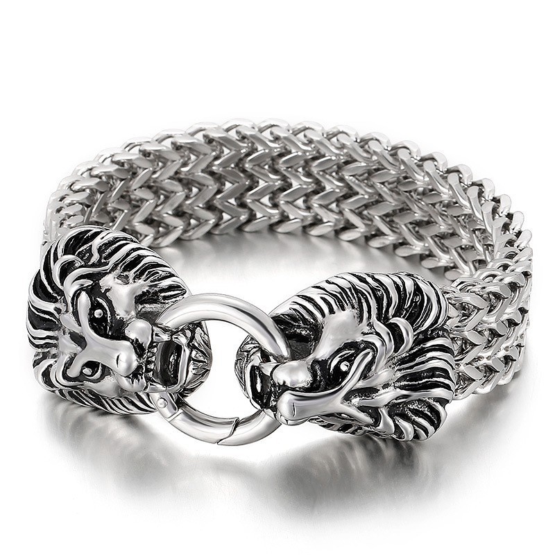 Schickes Trendiges Titan-Löwenkopf-Armband Schickes Trendiges Titan-Löwenkopf-Armband
