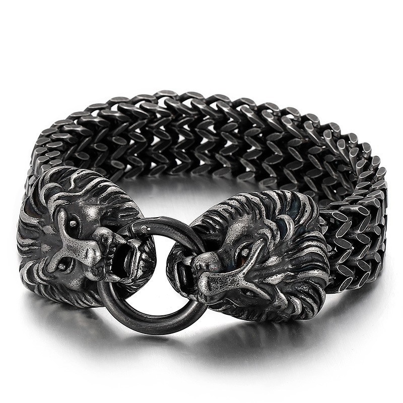 Schickes Trendiges Titan-Löwenkopf-Armband Schickes Trendiges Titan-Löwenkopf-Armband