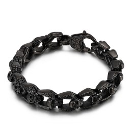 Mode Vintage Wind Titan Schädel Schmuck Hip Hop Rock Herren Armbänder