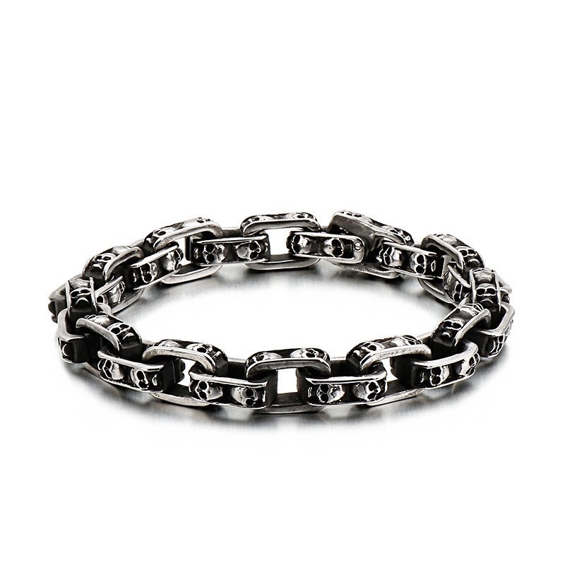 Titan Totenkopf Armband Schickes Biker Geister Armband Titan Schmuck Titan Totenkopf Armband Schickes Biker Geister Armband Titan Schmuck
