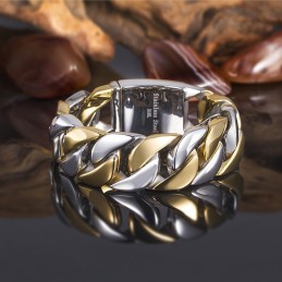 Breites Vergoldetes Titanarmband Für Herren