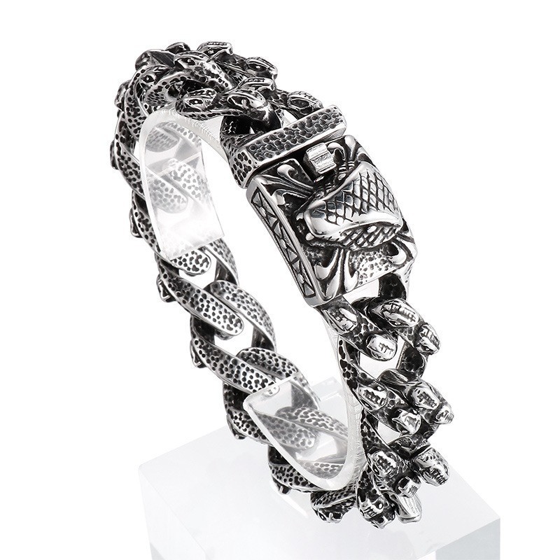 Vintage Schlangenkopf Titan Armband Für Männer Vintage Schlangenkopf Titan Armband Für Männer