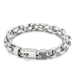 Mode Vakuum Beschichtung Druckknopf Doppelring O Armband Für Männer