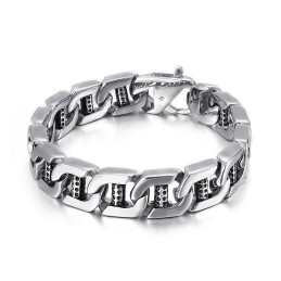 Chic Wind Hohl Würfel Dot Loch Spalte Titan Herren Armband