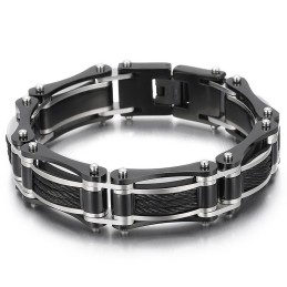 Einfache Atmosphäre Mode Stahldraht Hanfseil Fahrrad Titan Armband Für Männer