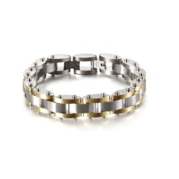 Kombination Aus Schwerem Titanarmband Für Herren