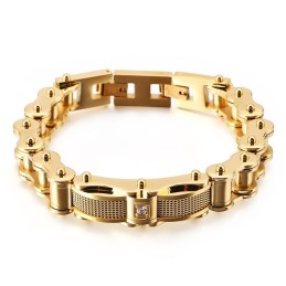 Rock Biker Kette Titan Herren Armband Mit Diamant