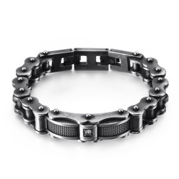 Rock Biker Kette Titan Herren Armband Mit Diamant