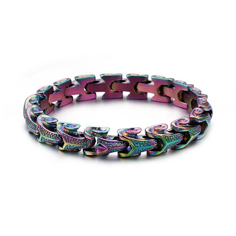 Titan Modeschmuck Drachenschuppen Cooles Herrenarmband Vintage Versilbert Kielarmband Titan Modeschmuck Drachenschuppen Cooles Herrenarmband Vintage Versilbert Kielarmband