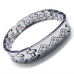 Wolframkarbid 12 Mm Breit Mit Diamanten Herrenarmband