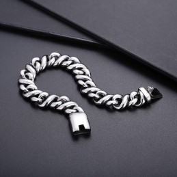 Modisches, Poliertes, Schickes Titanarmband Für Männer