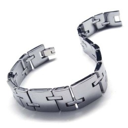Neues, Klobiges Herrenarmband Aus Wolframkarbid, 12 Mm Breit