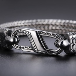 Vintage Drachenknochenmuster Titanarmband Für Männer