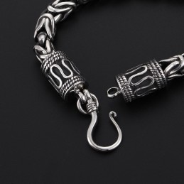 Vintage-Mode Chic Ring Verschluss Kiel Frieden Muster Titan Herren Armband Für Geschenke