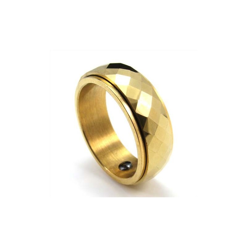Neuer Stil Goldener Facettierter Wolframring Neuer Stil Goldener Facettierter Wolframring