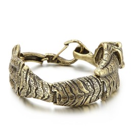 Vintage Cooles Antik Gold Tiger Titan Armband Für Männer