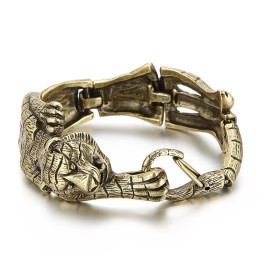 Vintage Cooles Antik Gold Tiger Titan Armband Für Männer