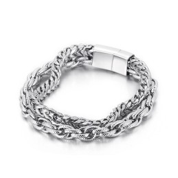 Modisches, Doppellagiges Titanarmband Mit Vakuumbeschichtung Für Herren