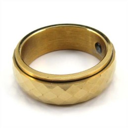 Neuer Stil Goldener Facettierter Wolframring