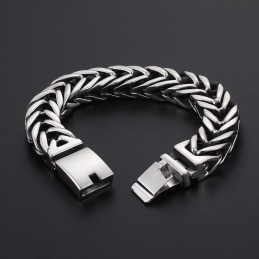 Cooles V-Förmiges Doppellagiges Dickes Titan-Herrenarmband