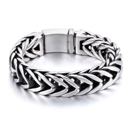 Cooles V-Förmiges Doppellagiges Dickes Titan-Herrenarmband
