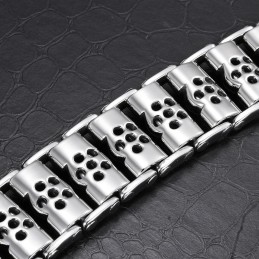 Schickes Totenkopf-Titanarmband Für Männer