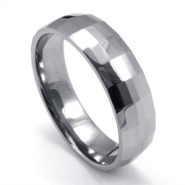 Modischer Facettierter Wolframring