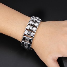 Schickes Totenkopf-Titanarmband Für Männer