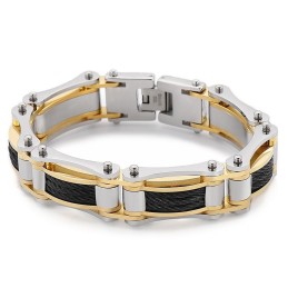 Rock Hip-Hop Twist Chain Herren Titan Biker Armband